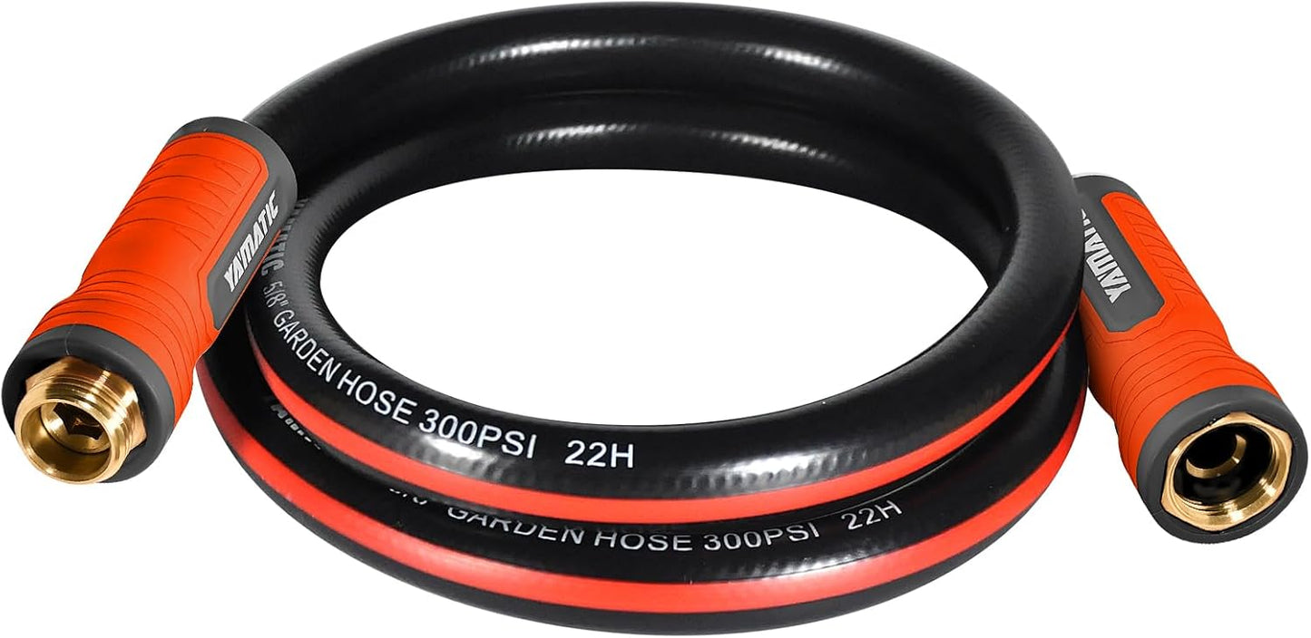 50ft Flexible Garden Hose 5/8in I.D. with 360° Swivel Brass Handle