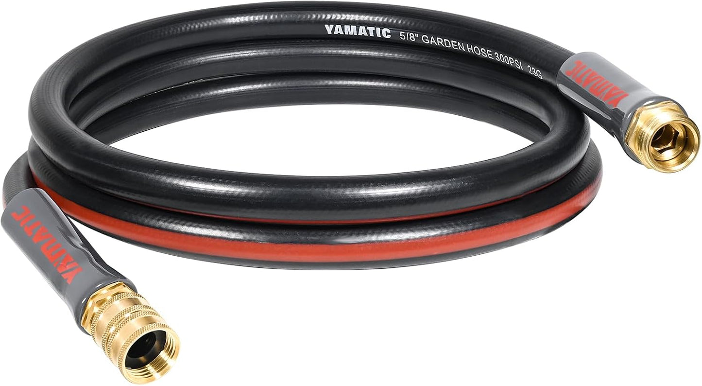 50ft Flexible Garden Hose 5/8in I.D. with 360° Swivel Brass Handle