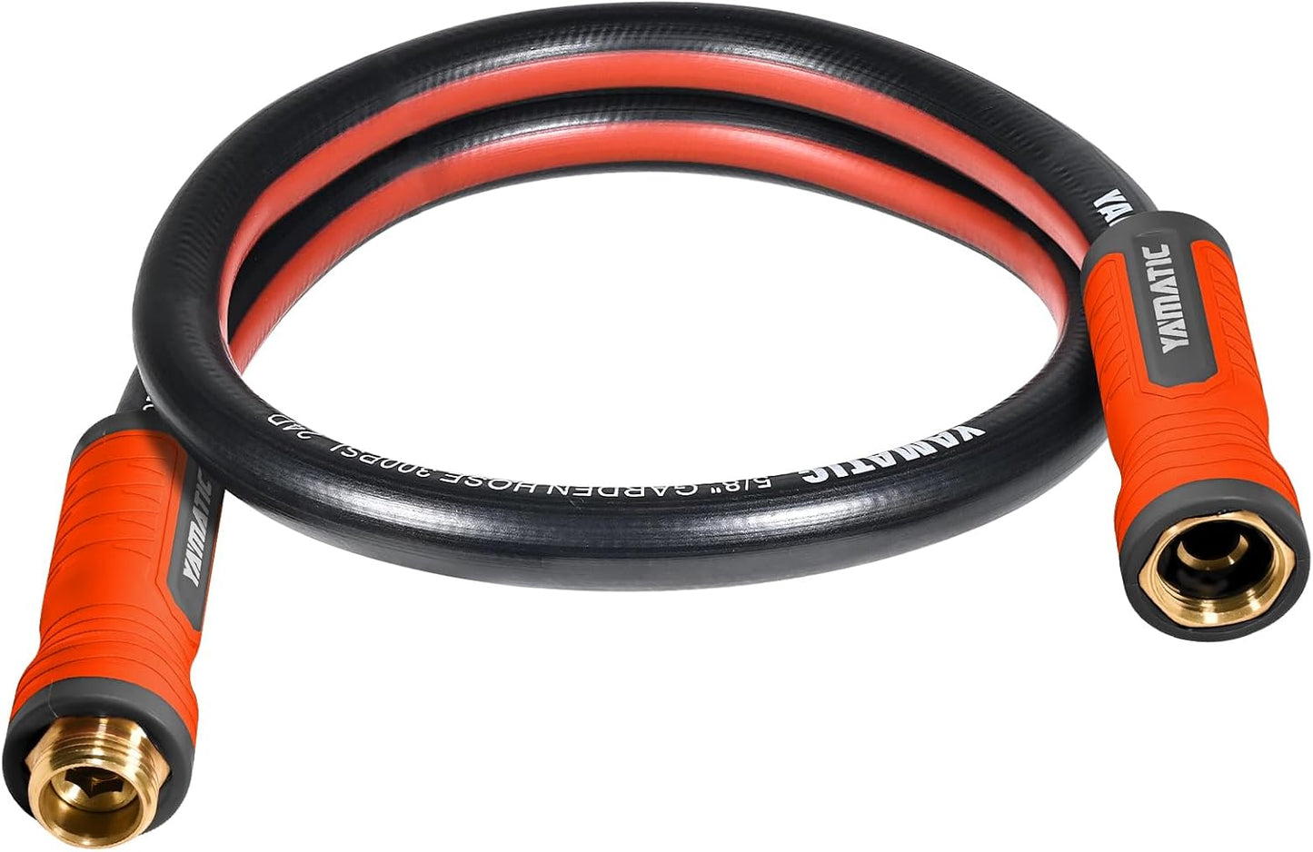 50ft Flexible Garden Hose 5/8in I.D. with 360° Swivel Brass Handle