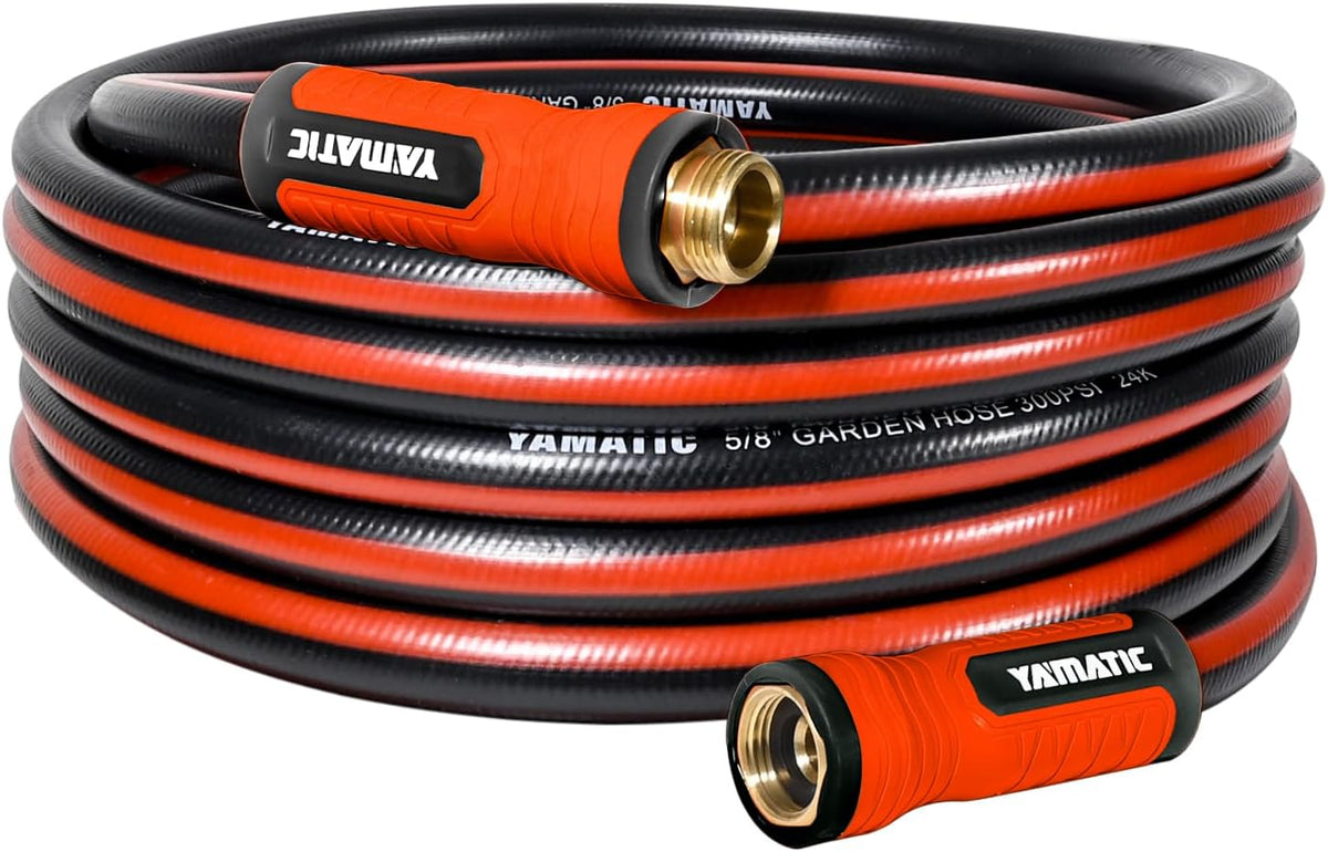 50ft Flexible Garden Hose 5/8in I.D. with 360° Swivel Brass Handle