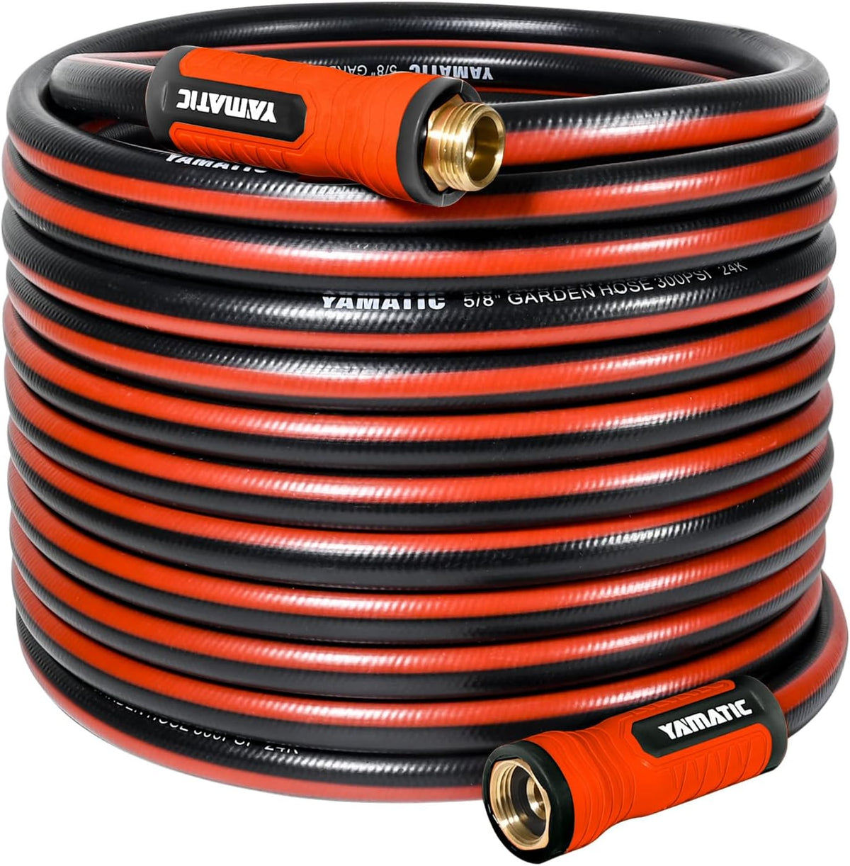 50ft Flexible Garden Hose 5/8in I.D. with 360° Swivel Brass Handle