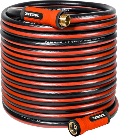 50ft Flexible Garden Hose 5/8in I.D. with 360° Swivel Brass Handle