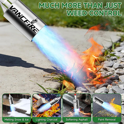 Propane Torch Weed Burner Kit with Storage Bag,Heavy Duty Blow Torch with Turbo Trigger & 10FT Hose,Flamethrower with Self Ignitor for Weeding,Roofing,Ice Snow Melting,BBQ(34")