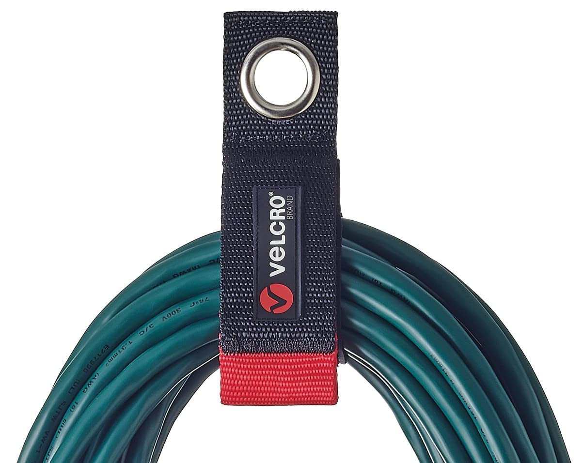 Easy Hang Extension Cord Holder Organizer Variety Pack | Holds 60-100lbs, Heavy Duty Straps Fit Easily on Hooks or Nails | Perfect for Garage Organization | 3-pk 10", 14" and 18", Black