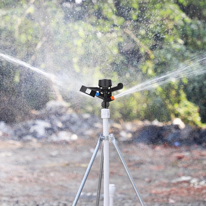 Rocker Sprinkler 360° Adjustable Rotary Impacts Spray Nozzle for Garden Lawn and Farm Irrigation with 13-23 ft Coverage, Black PP Plastic