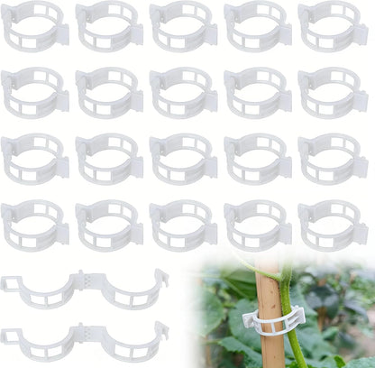 100 Secured Plastic Plant Clip, New Reusable Plant Support Clips Plastic Clips Tomato Clips for Securing Plants for Climbing Plants, Grape, Vegetable Stems (50 Pcs)