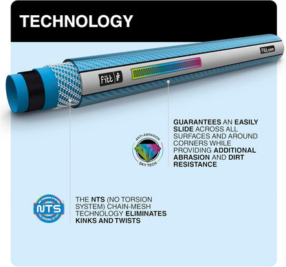 Aquamaster Leader Hose 5/8" 10ft, High-Performance Flexible Hose with Dual Couplings and Adapter, Kink-Proof, Durable, Easy to Connect