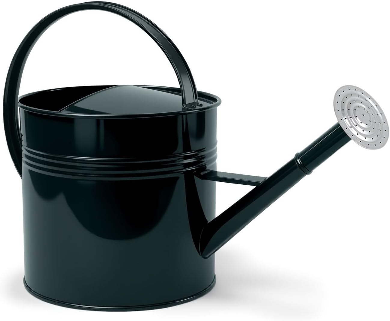 Galvanized Iron Watering Can for Indoor Plants, Bowl Watering Cans for House Plant Garden Flower, Long Spout Water Can for Outdoor Watering Plants 8.71L 2.3 Gallon Silver
