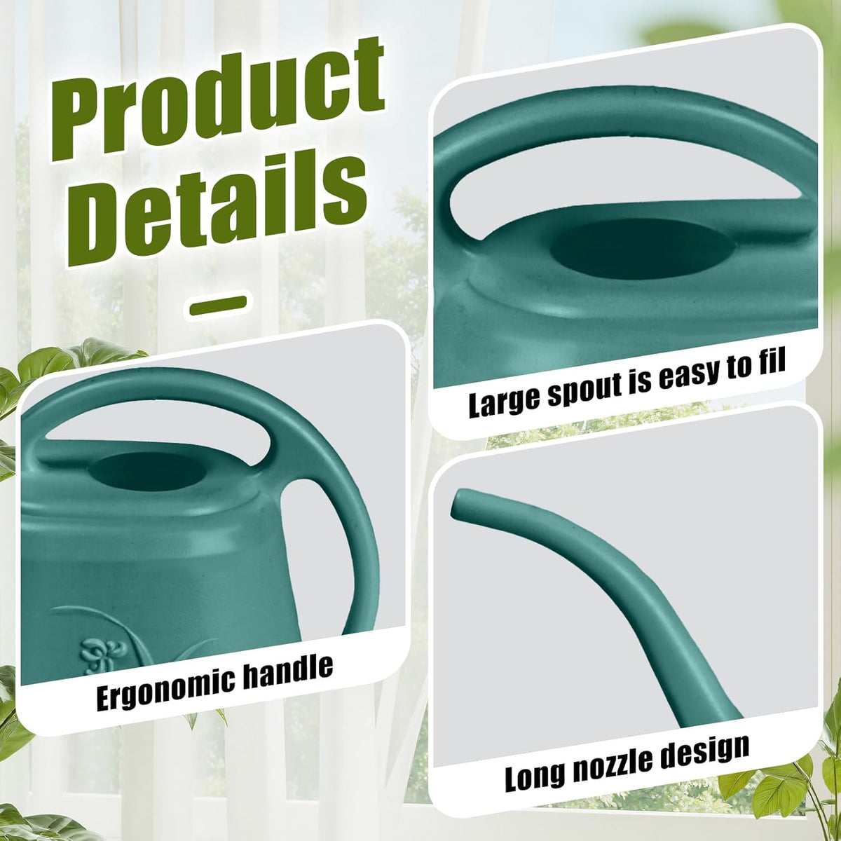 Plant Watering Can - 1/2 Gallon - Rose Red