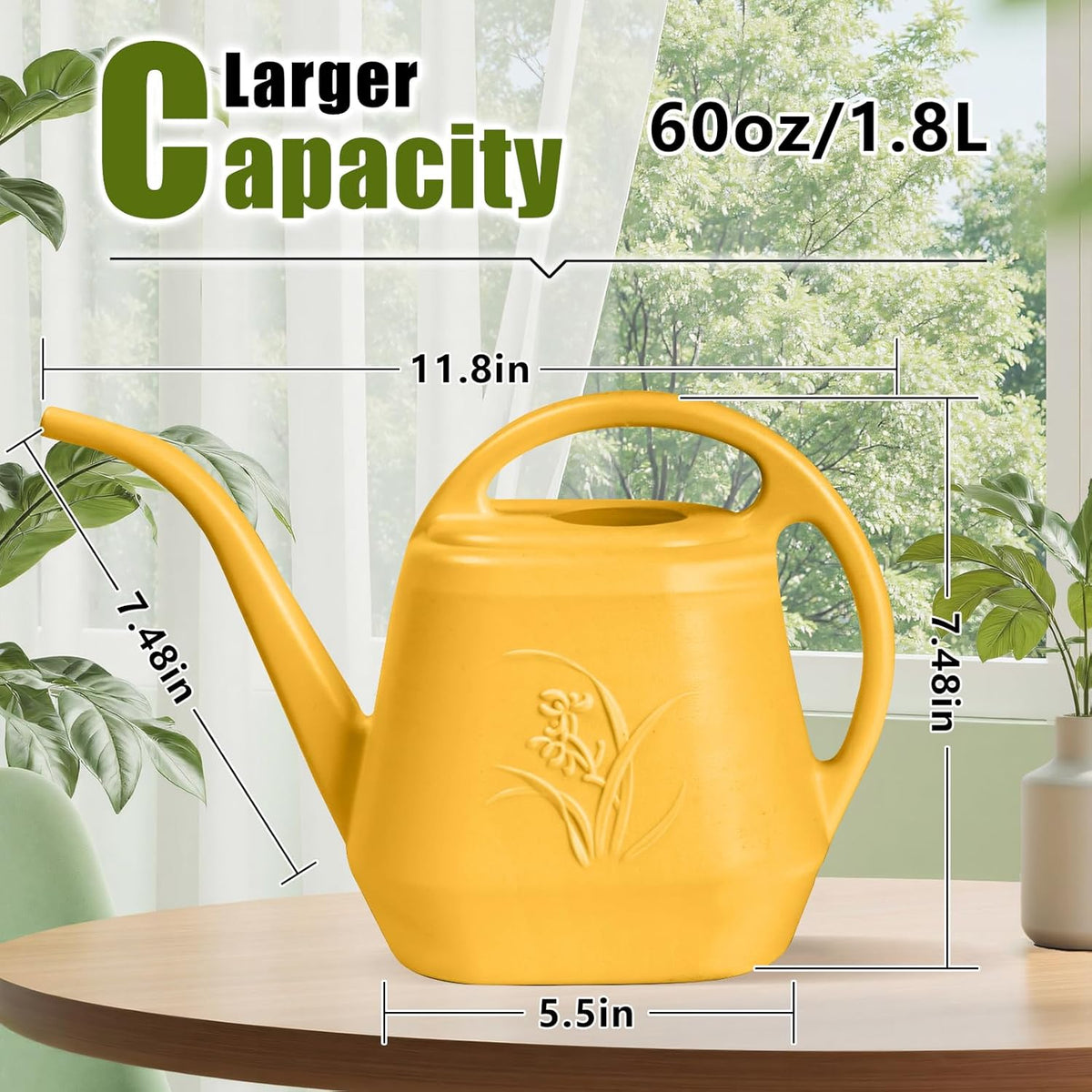 Plant Watering Can - 1/2 Gallon - Rose Red