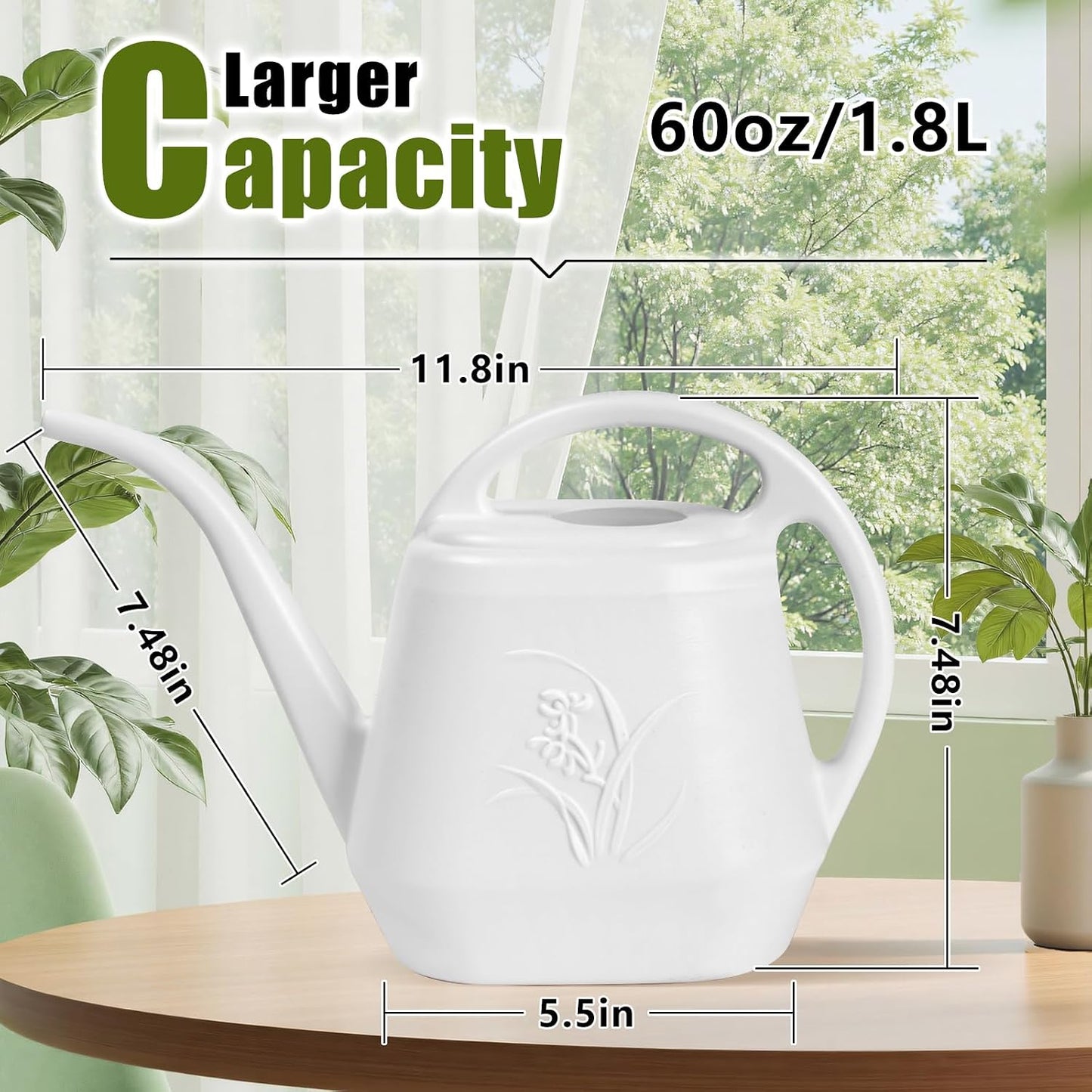 Plant Watering Can - 1/2 Gallon - Rose Red