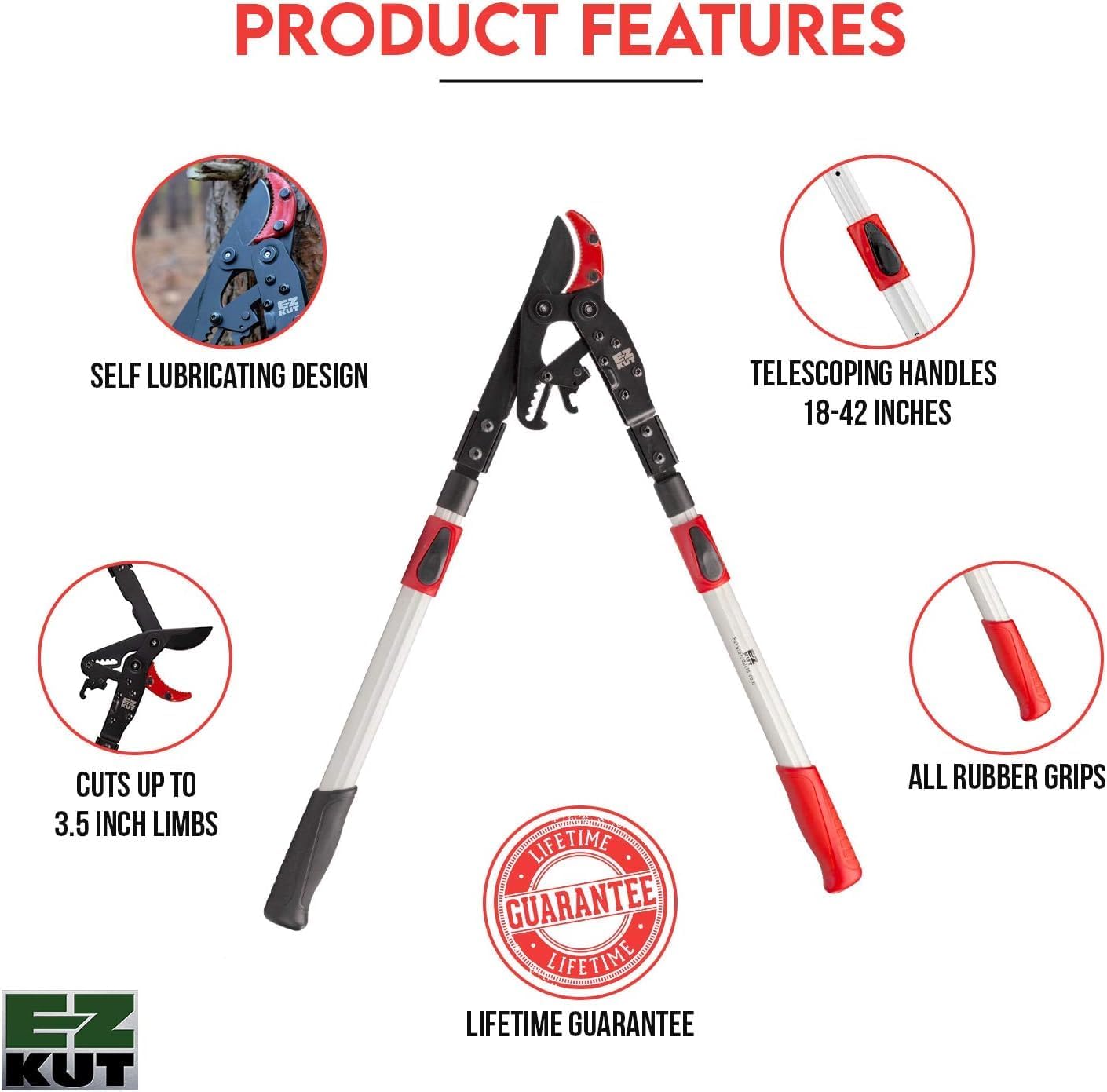 G2 Tree Trimmer Ratcheting Branch Cutter. Heavy Duty Branch Cutter. 42 inch Extendable Anvil Hand Loppers. Tree Pruner Trusted Since 1988. Chops Thick Branches with Ease.