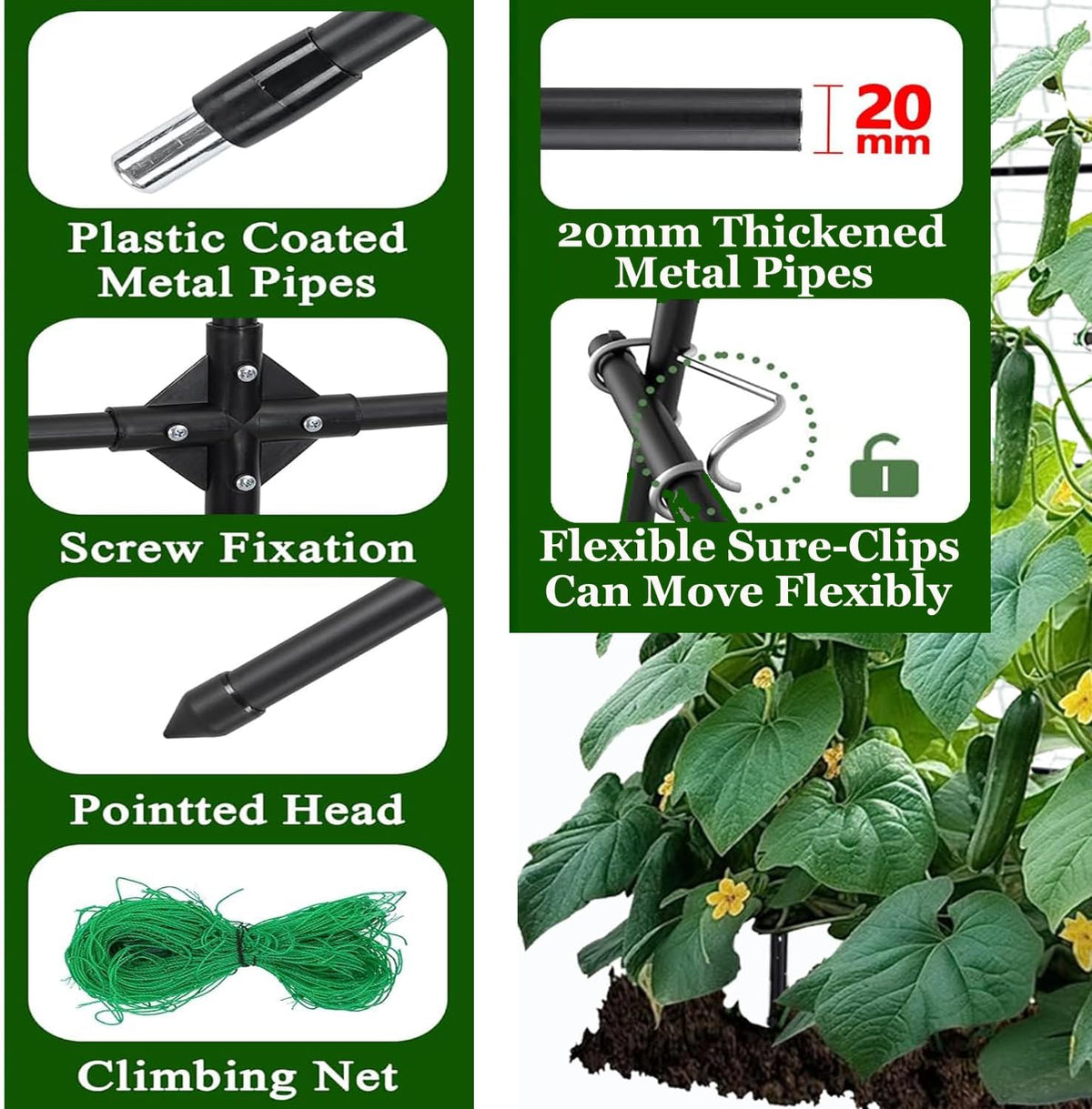 80 Inch Tall Garden Arch Trellis for Climbing Plants Outdoor, Grape Trelli Metal Vine Plants Support Flower Vegetable Tomato (Black, 33" L x 33" W x 80" H - Arch Trellis)