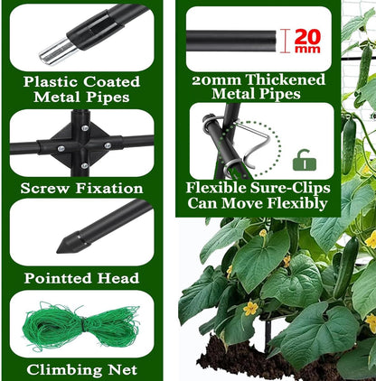 80 Inch Tall Garden Arch Trellis for Climbing Plants Outdoor, Grape Trelli Metal Vine Plants Support Flower Vegetable Tomato (Black, 33" L x 33" W x 80" H - Arch Trellis)
