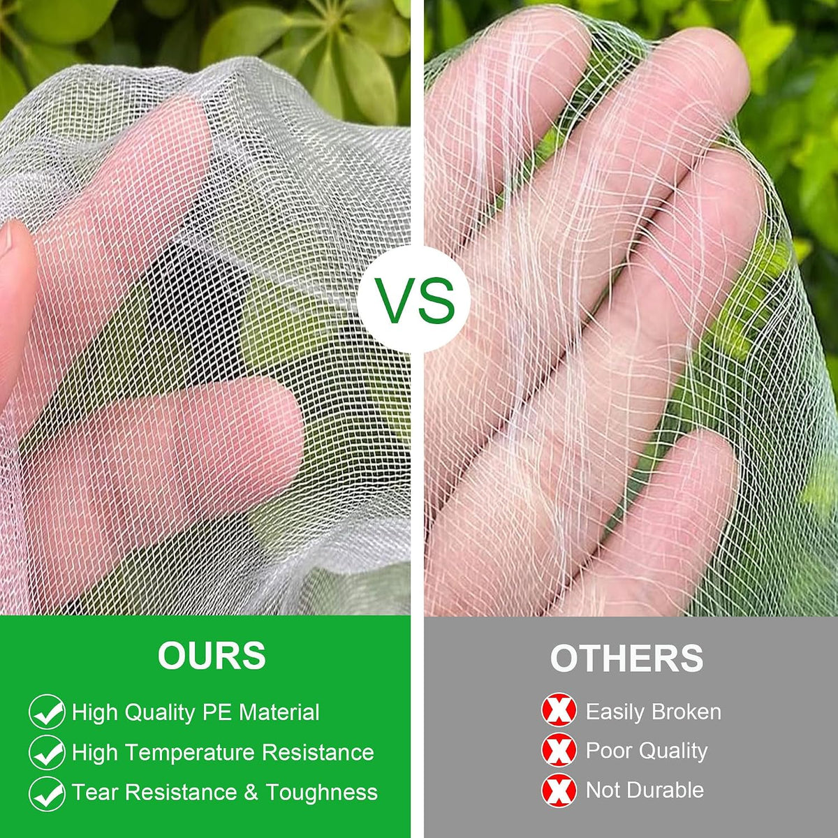 Garden Netting 10x20FT Ultra Fine Mesh Netting Bird Barrier Protection Vegetable Fruit Tree Bushes Plant Cover for Raised Bed