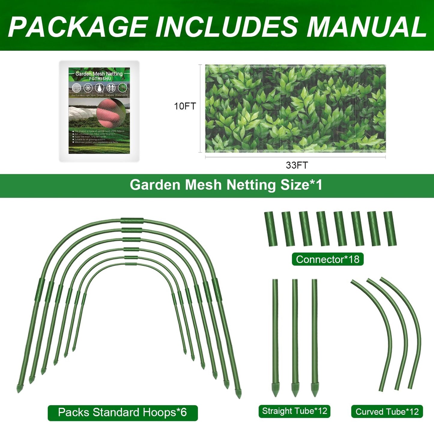 Garden Netting 10x20FT Ultra Fine Mesh Netting Bird Barrier Protection Vegetable Fruit Tree Bushes Plant Cover for Raised Bed