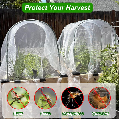 Garden Netting 10x20FT Ultra Fine Mesh Netting Bird Barrier Protection Vegetable Fruit Tree Bushes Plant Cover for Raised Bed