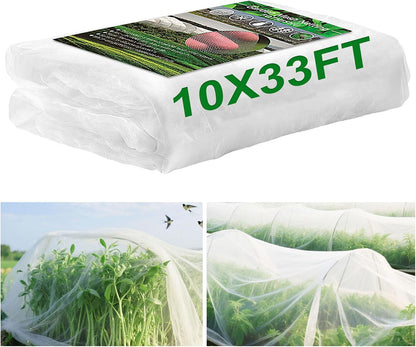 Garden Netting 10x20FT Ultra Fine Mesh Netting Bird Barrier Protection Vegetable Fruit Tree Bushes Plant Cover for Raised Bed