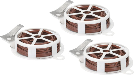 65ft/20M Twist Ties, 3 Pack PE Garden Plant Ties with Cutter Reusable for Gardening Climbing Vines Office Home Cable Organizing, Brown