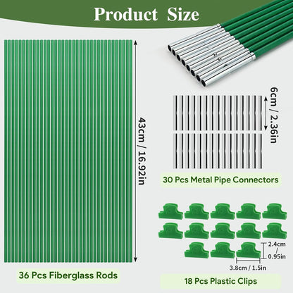 Garden Hoops for Raised Beds, 36 Pcs Greenhouse Hoops Grow Tunnel