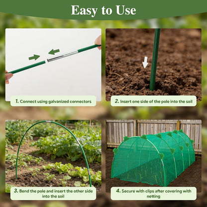 Garden Hoops for Raised Beds, 36 Pcs Greenhouse Hoops Grow Tunnel
