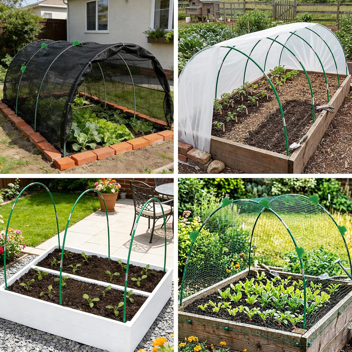 Garden Hoops for Raised Beds, 36 Pcs Greenhouse Hoops Grow Tunnel