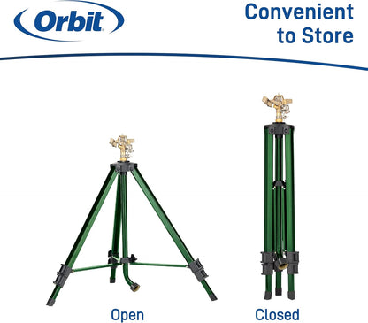 5-Pack 58308Z Brass Impact Sprinkler on Tripod Base - Heavy-Duty Brass Sprinklers on Tripod.