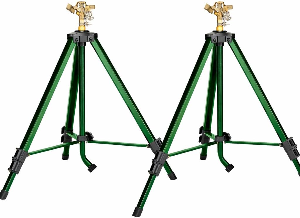 5-Pack 58308Z Brass Impact Sprinkler on Tripod Base - Heavy-Duty Brass Sprinklers on Tripod.