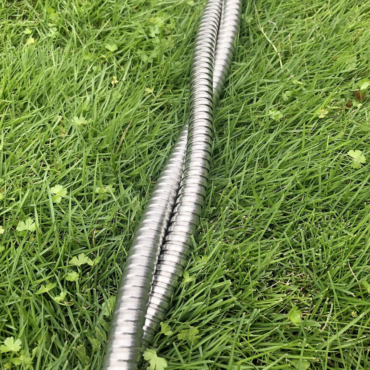 304 Stainless Steel 3 Feet Short Garden Hose with Female to Male Connector, Water Hose, Metal Hose, Outdoor Hose (3ft)