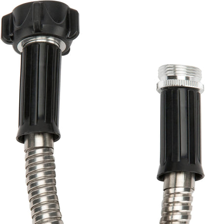 304 Stainless Steel 3 Feet Short Garden Hose with Female to Male Connector, Water Hose, Metal Hose, Outdoor Hose (3ft)
