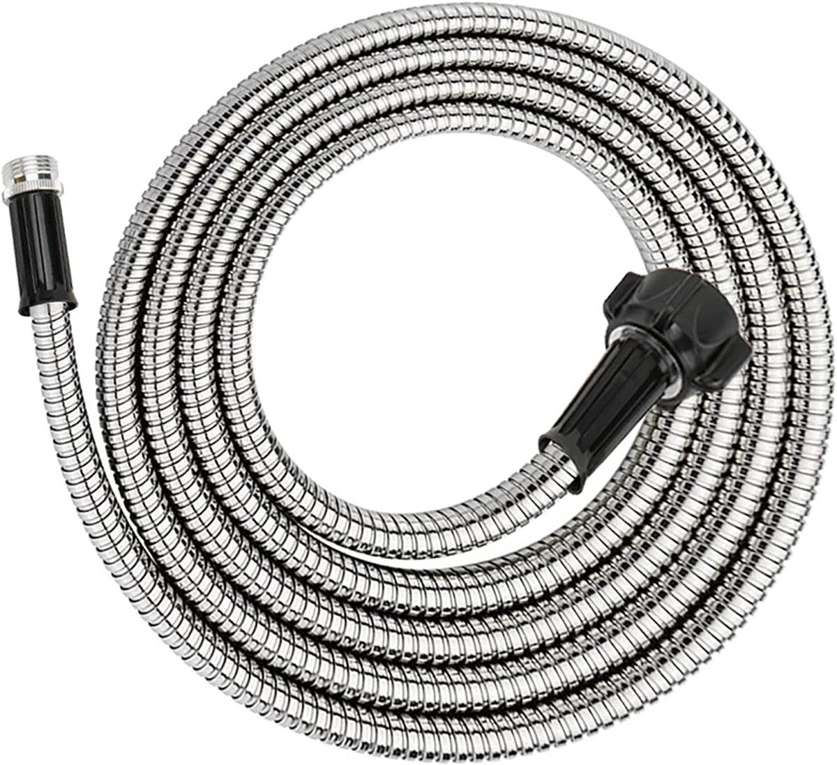 304 Stainless Steel 3 Feet Short Garden Hose with Female to Male Connector, Water Hose, Metal Hose, Outdoor Hose (3ft)
