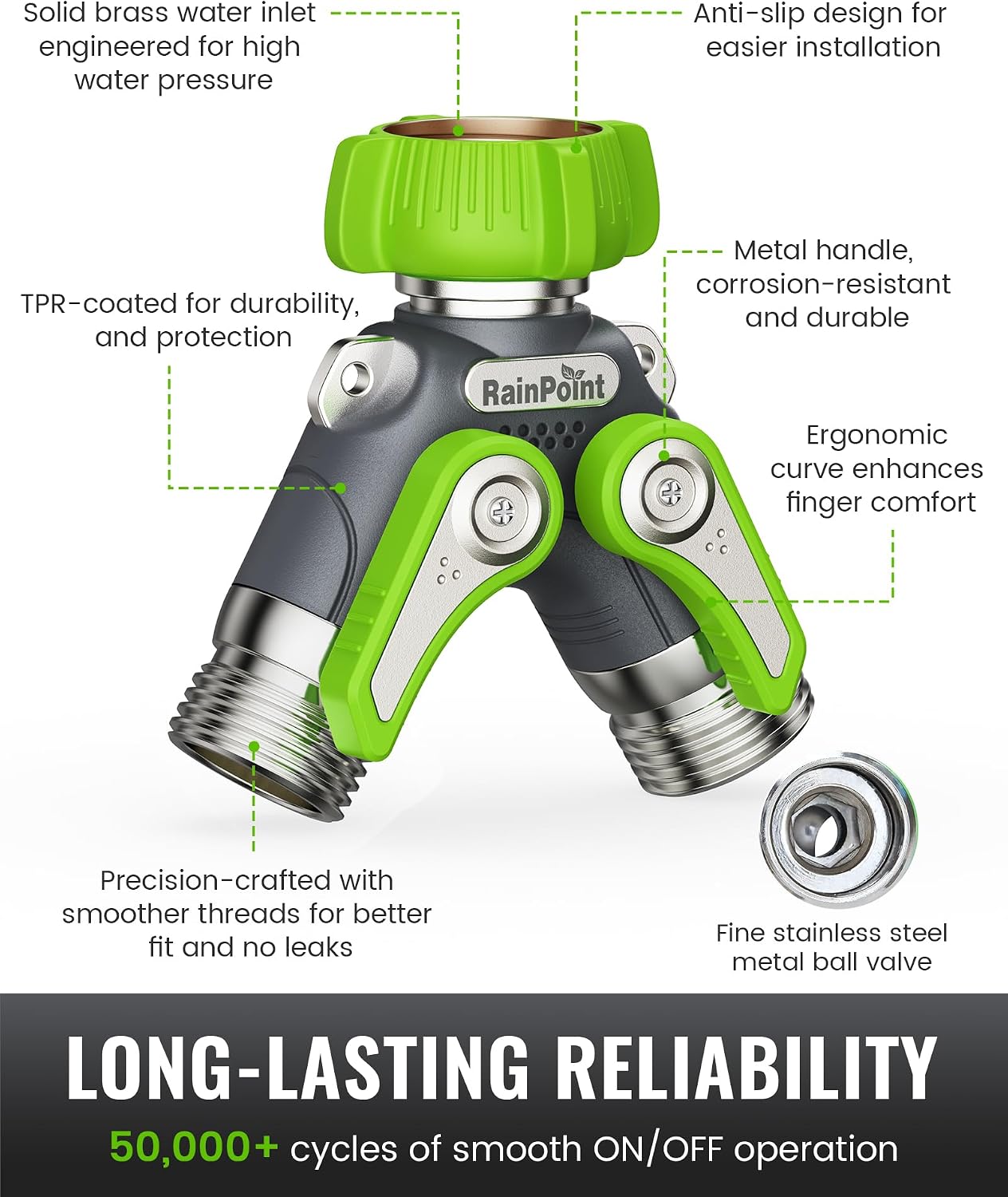 2 Way Garden Hose Splitter