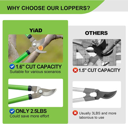 Pro Pruning Shears - Heavy Duty Garden Shears with SK-5 Steel Blades, Ergonomic Non-Slip Handle Tree Branch Cutter & Flower Arranging Tool