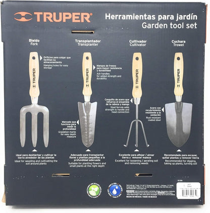 30642 6-Inch Garden Tool Kit with Hoe, Cultivator, Transplanted, Trowel