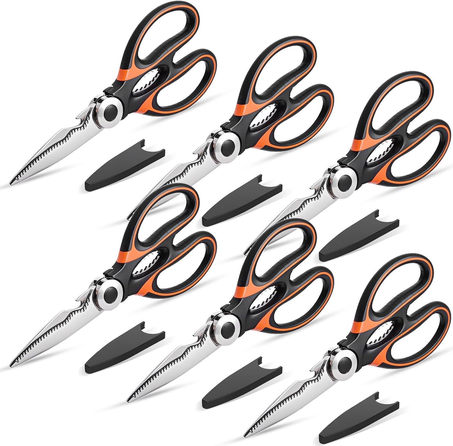 6 Pcs Garden Flower Scissors Heavy Duty Multifunctional Floral Gardening Scissors Trimming Pruning Bonsai Shears Pruners for Fresh Flowers Fruit Vegetable Plant Branch Potted Landscape