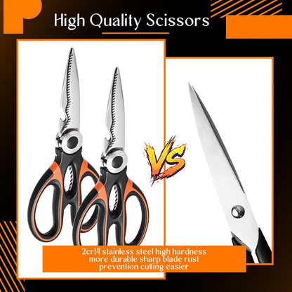 6 Pcs Garden Flower Scissors Heavy Duty Multifunctional Floral Gardening Scissors Trimming Pruning Bonsai Shears Pruners for Fresh Flowers Fruit Vegetable Plant Branch Potted Landscape