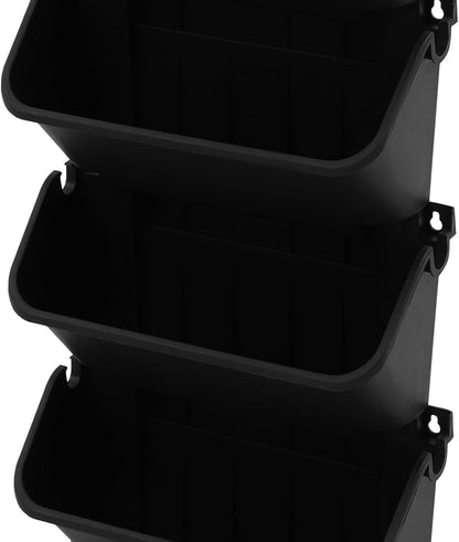 Self-Watering Wall-Mounted Planter, 18 Pots Wall Mounted Plastic Plant Grow Pot Vertical Garden Planter with Intelligent Control & Adjustable Irrigation System for Indoor Outdoor (Green, 18 Pots)