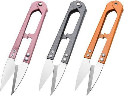 3pcs Sewing Scissors,4.27in Multi-Color Sharp Yarn Snips,Portable Mini Thread Cutters,Sewing Snips Trimming Nipper for DIY Supplies Embroidery Fishing Crafts Plants