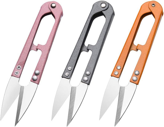 3pcs Sewing Scissors,4.27in Multi-Color Sharp Yarn Snips,Portable Mini Thread Cutters,Sewing Snips Trimming Nipper for DIY Supplies Embroidery Fishing Crafts Plants