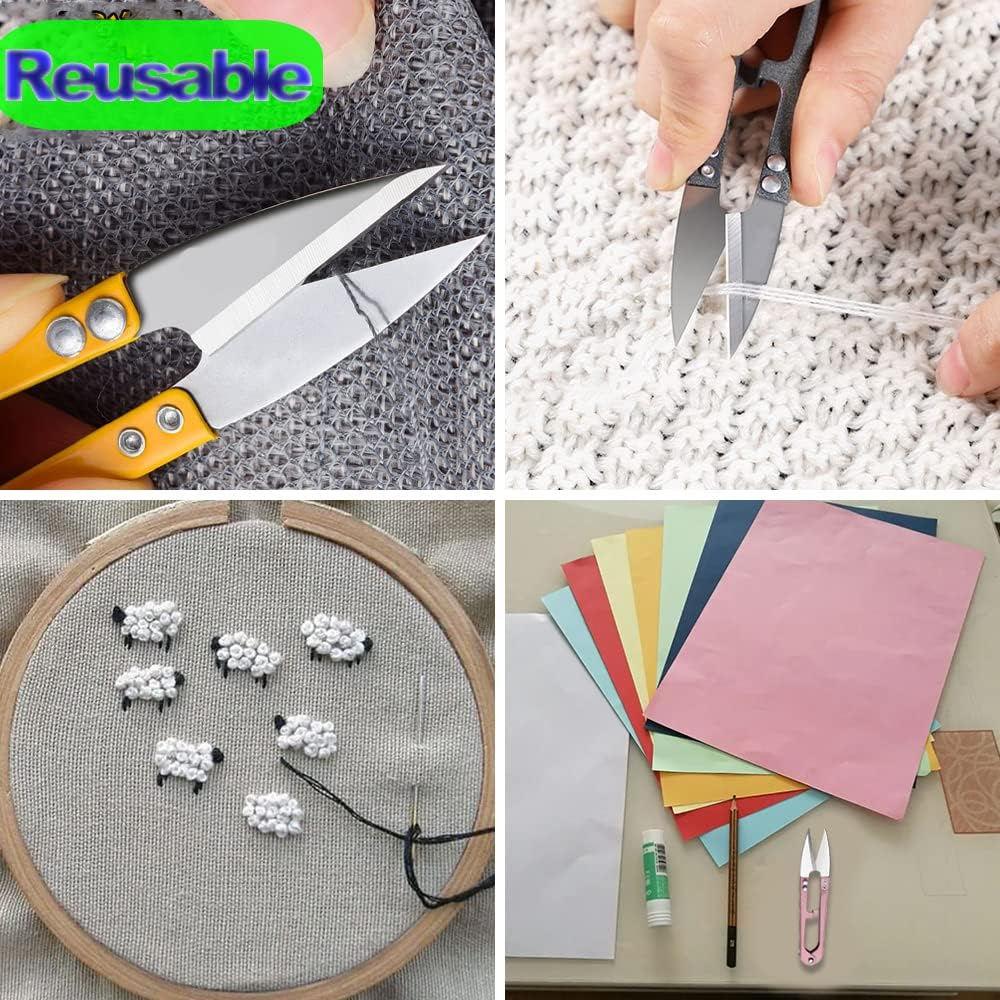 3pcs Sewing Scissors,4.27in Multi-Color Sharp Yarn Snips,Portable Mini Thread Cutters,Sewing Snips Trimming Nipper for DIY Supplies Embroidery Fishing Crafts Plants