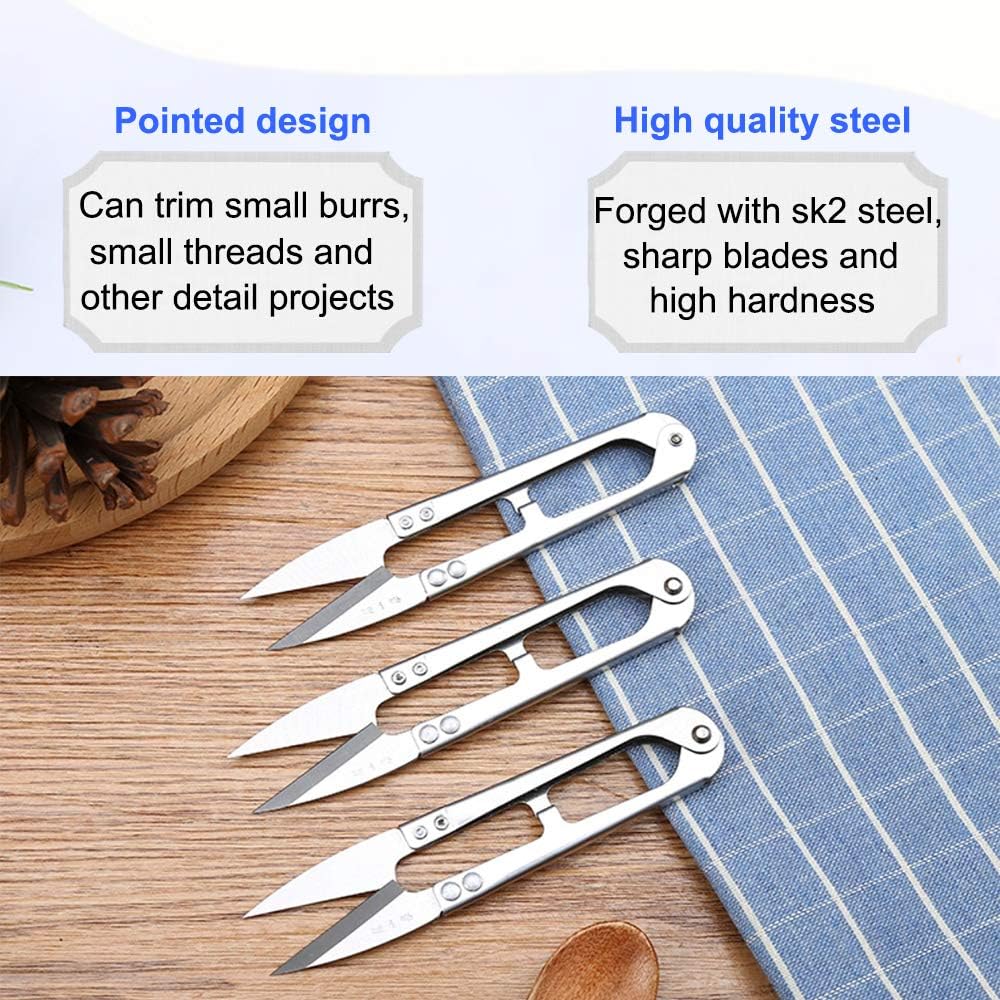 3pcs Sewing Scissors,4.27in Multi-Color Sharp Yarn Snips,Portable Mini Thread Cutters,Sewing Snips Trimming Nipper for DIY Supplies Embroidery Fishing Crafts Plants