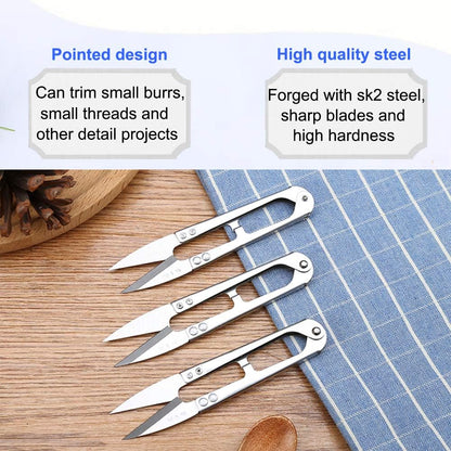 3pcs Sewing Scissors,4.27in Multi-Color Sharp Yarn Snips,Portable Mini Thread Cutters,Sewing Snips Trimming Nipper for DIY Supplies Embroidery Fishing Crafts Plants