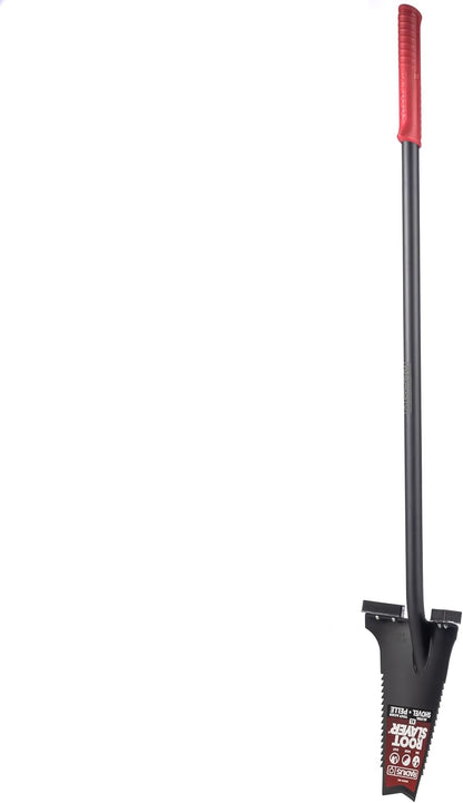 Root Slayer 22011 Garden Shovel, Serrated Blade, Red