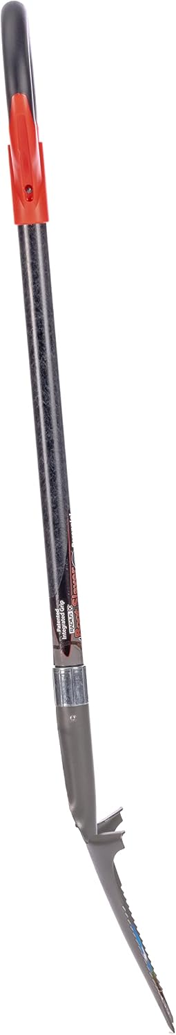 Root Slayer 22011 Garden Shovel, Serrated Blade, Red