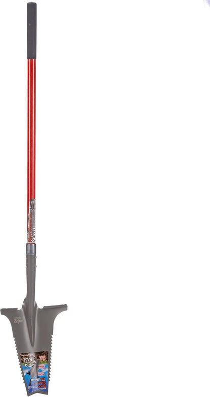 Root Slayer 22011 Garden Shovel, Serrated Blade, Red
