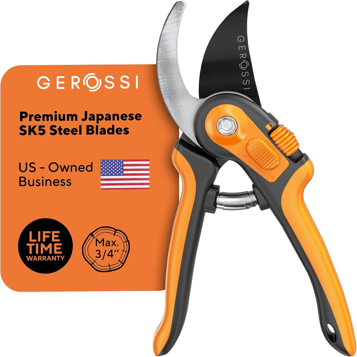 Bypass Pruning Shears and Hand Pruners for Gardening, Garden Clippers