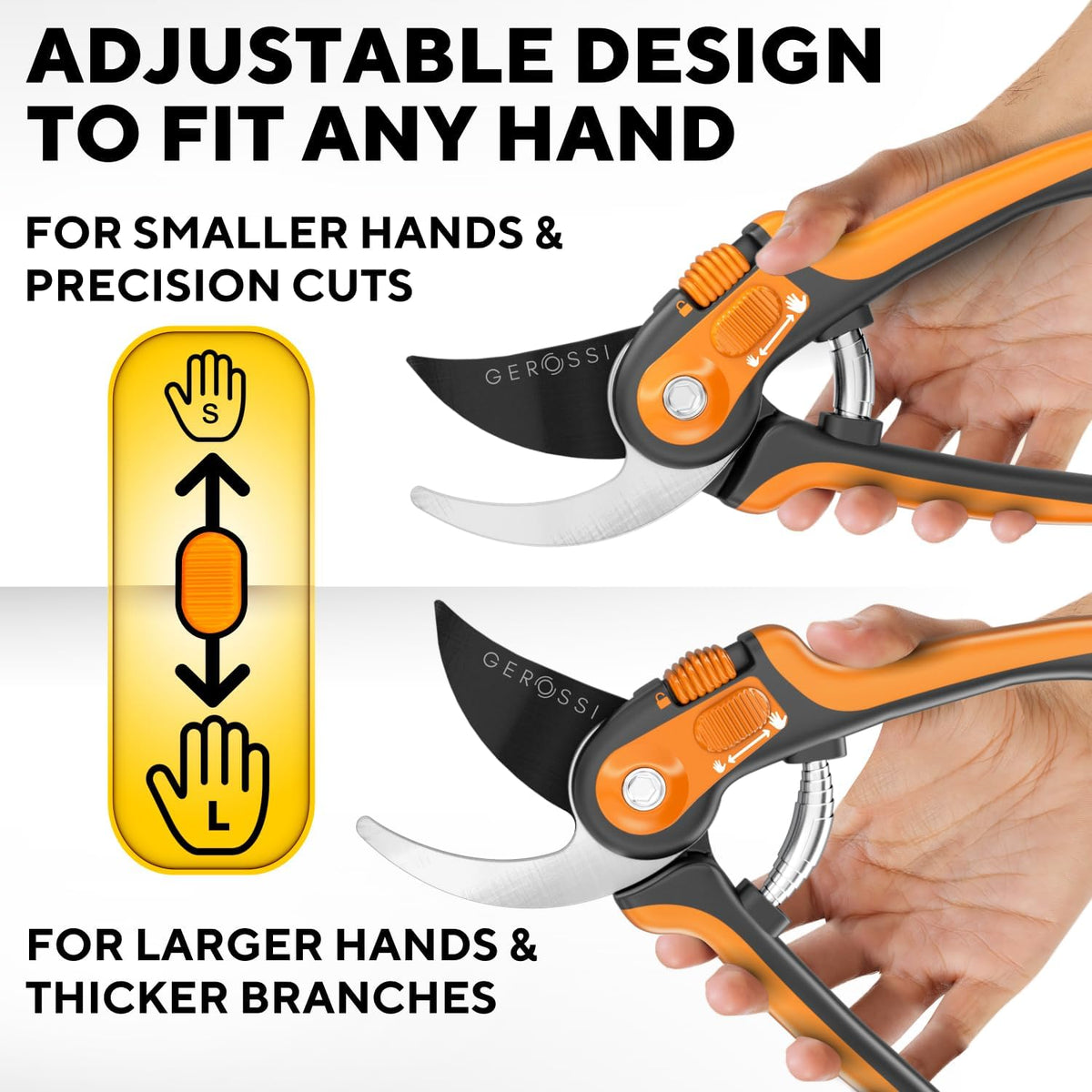 Bypass Pruning Shears and Hand Pruners for Gardening, Garden Clippers