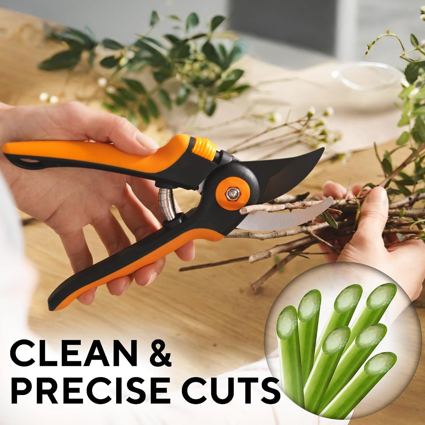 Bypass Pruning Shears and Hand Pruners for Gardening, Garden Clippers