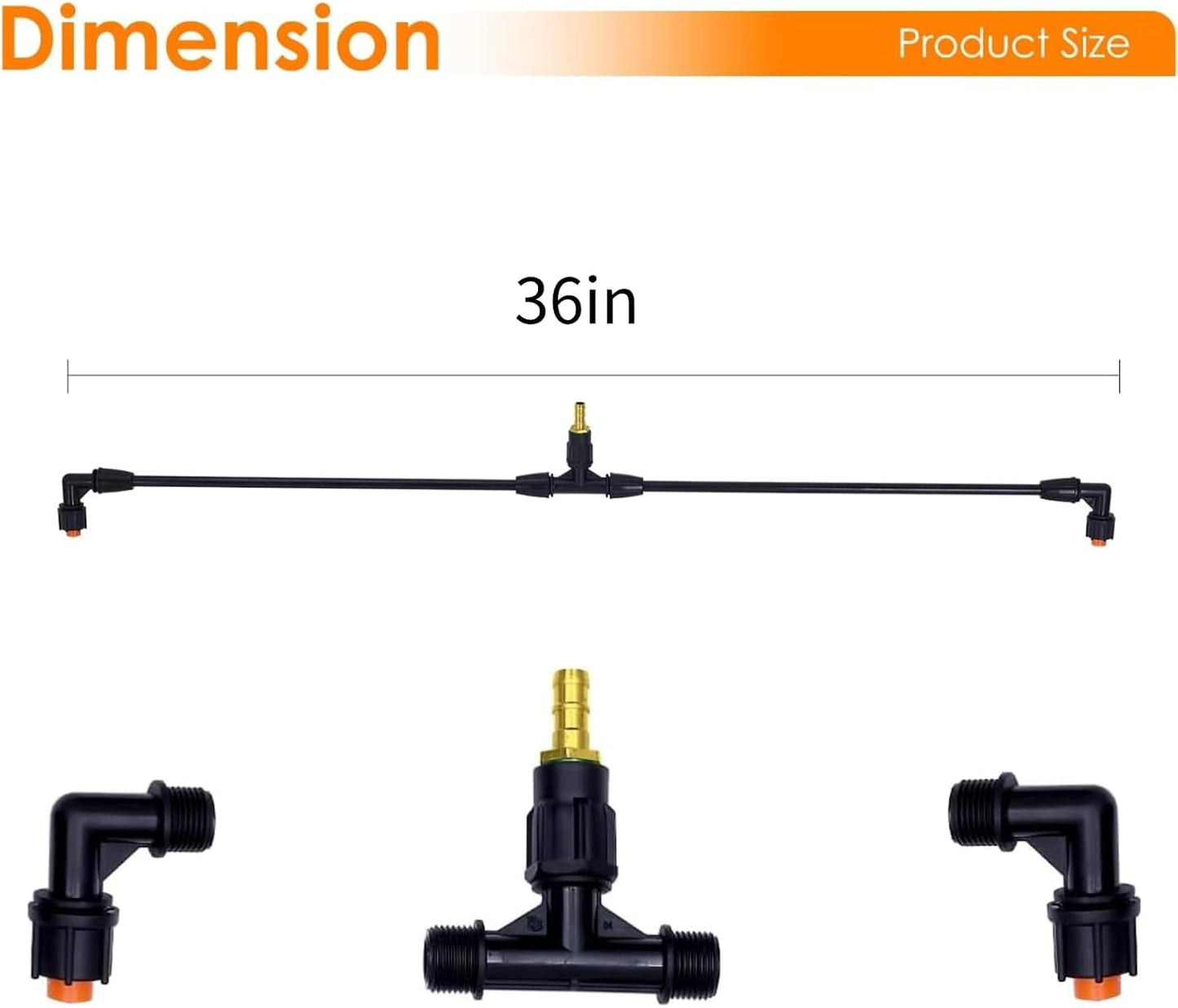 36-Inch 2-Nozzle Boom Wand – Easy-to-Assemble Sprayer Boom for Your Tractor or ATV Spray System