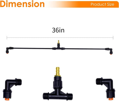 36-Inch 2-Nozzle Boom Wand – Easy-to-Assemble Sprayer Boom for Your Tractor or ATV Spray System